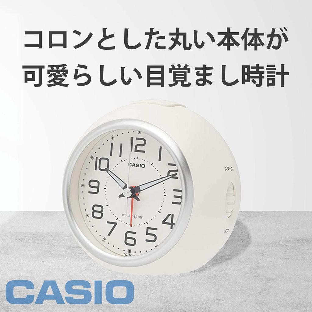 CASIO Alarm Radio with Clock, Controlled, White, Analog, Light, TQ-760J-7JF