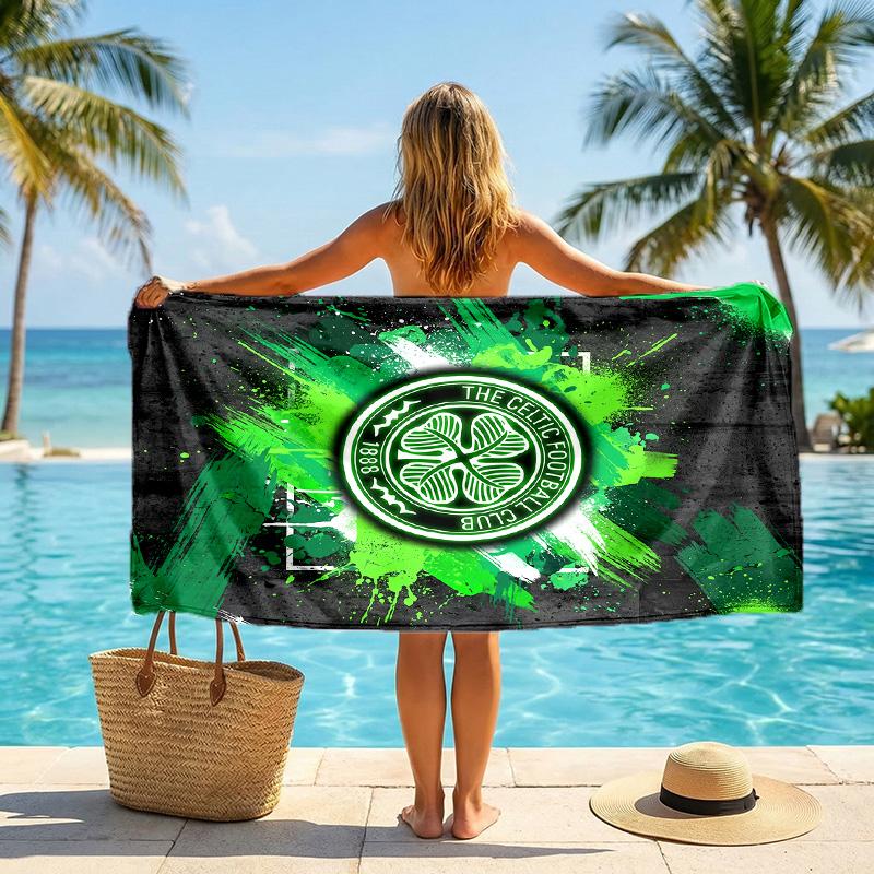 Asciugamano da Spiaggia Celtic FC Asciugatura Rapida Microfibra Assorbente Portatile da Viaggio Asciugamano da Nuoto