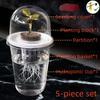 1pc, Includes 5 Components, Hydroponic Seed Pot, Plastic Transparent Cylindrical Hydroponic Growing Kit,