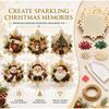 6PCS Christmas Wooden Ornaments DIY Kit Unfinished Diamond Painting Beads for Tree Hanging Holiday Home Craft Decor Supplies