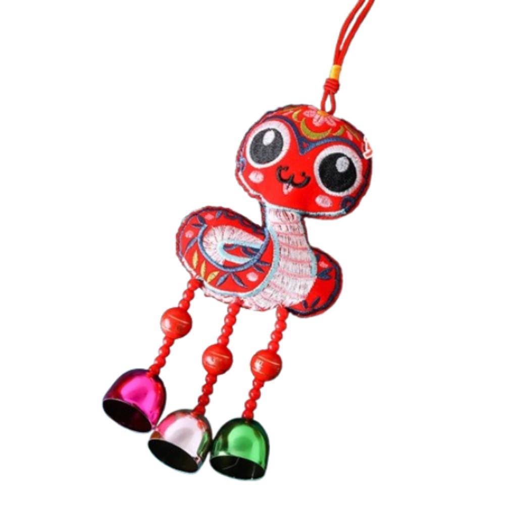 Traditional Embroidery Snake Wind Chimes Hanging New Year Pendants  New Year Decoration
