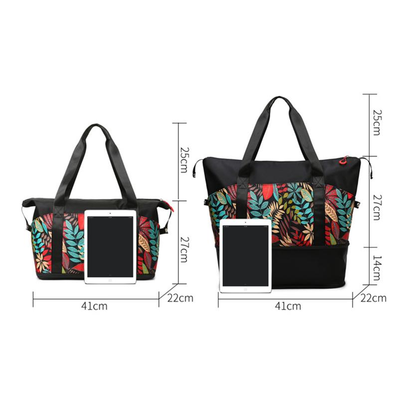Składana Torba Podróżna na Bagaż z Nadrukiem Kabinowa Duża Pojemność Torba Weekendowa Wodoodporna Torba Sportowa na Siłownię Damska Torba Tote