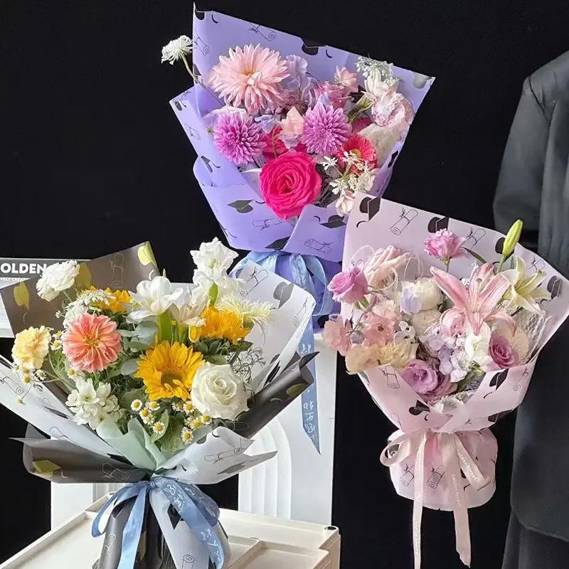 5/10pcs Doctor's Hat Bouquet Paper Gift Packaging Gift Flower Paper Pearl Film 57x57cm