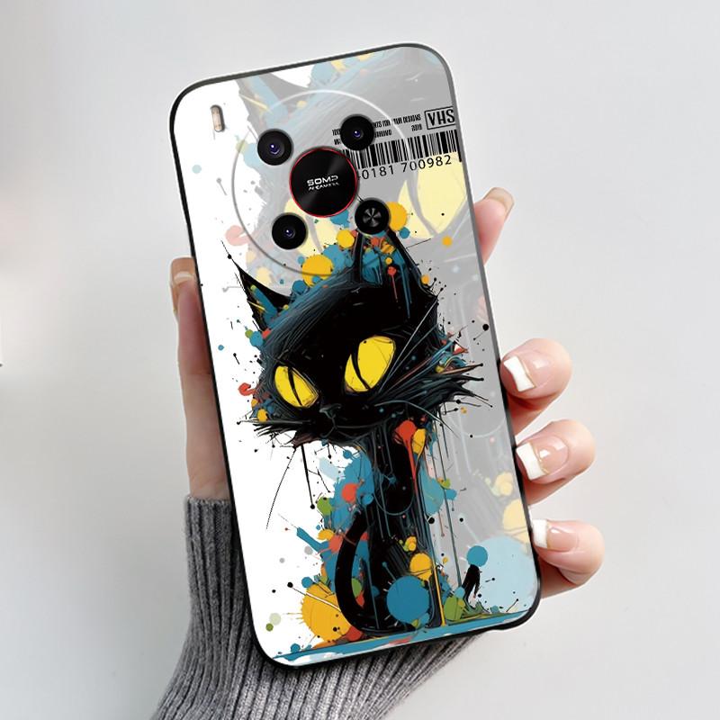 Cute Cartoon Case For ZTE Blade V70 MAX / ZTE Nubia V70 Max Printing Shell Protective Cover Soft Silicone Black Casing