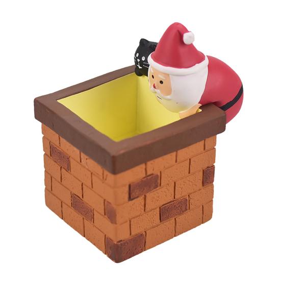 LED Light-up Stack Refrigerator Magnet Luminous Movable Christmas Santa Claus Black Cat Fireplace Stack Fridge Decoration with Light