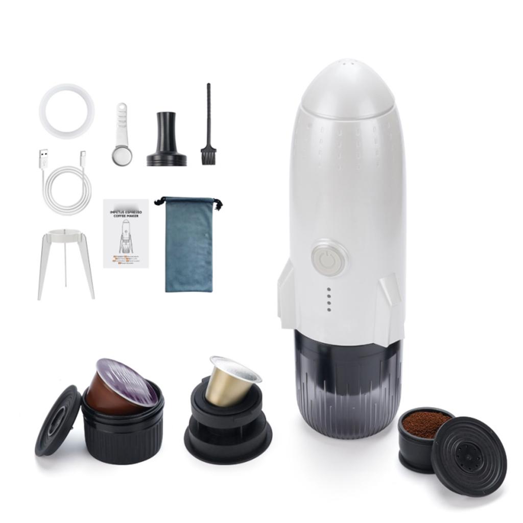 Wireless Portable Coffee Maker 3 in 1 Coffee Machine 19 Bar Pressure for Camping RV Travel Office