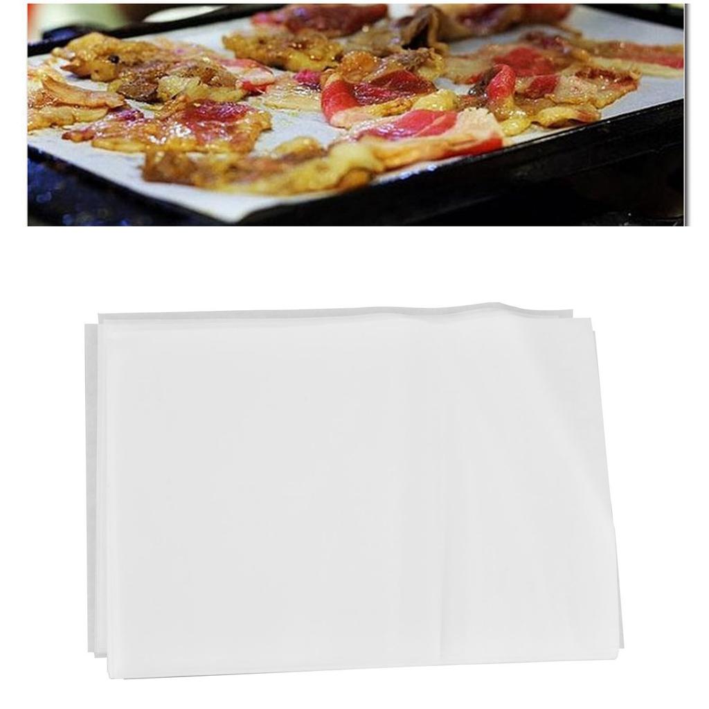 Baking Silicone Oil Paper Barbecue NonStick Baking Paper for Cooking Frying Grilling Rack(White 20x30cm )