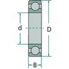 Deep groove ball bearing 6210 ZR C3 fi 50/90mm, steel