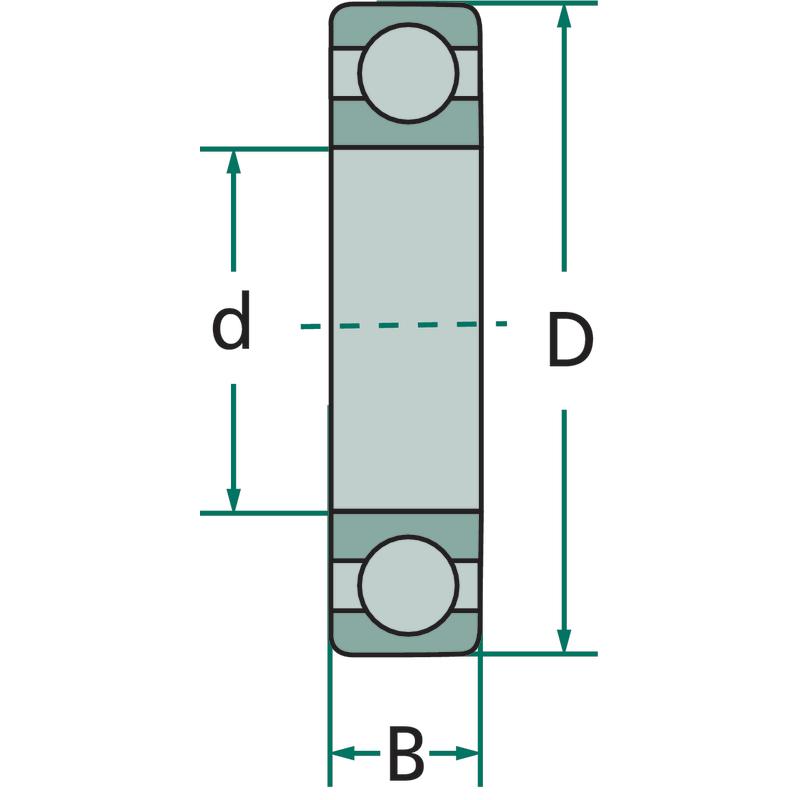 Deep groove ball bearing 6210 ZR C3 fi 50/90mm, steel