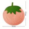 Cartoon Fruit Insulated Meal Mat Red Strawberry Cute Shape Beverage Tea Mat Cup Tableware Drying Mat Household Table Decoration