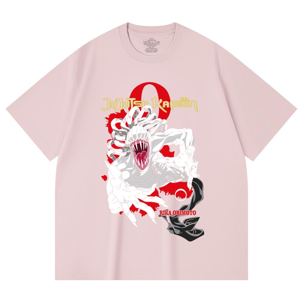 230 Gsm 100% Cotton Jujutsu Kaisen V64 Rika Print Unisex Heavy Cotton T Shirt