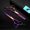 6.0-Inch Color Hollow Handle Hairdressing Scissors - Straight & Thinning Shears for Barbers