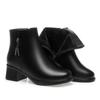 shoes autumn and winter cotton shoes new thick heel short boots women's velvet leather shoes soft leather soft sole fashion boots