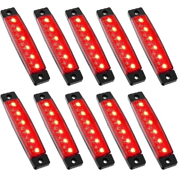 PSEQT 10 Pcs LED Rock Strip Lights Car Exterior Underglow Wheel Fender Well Lighting Kits Waterproof For Golf Cart Wrangler Offroad Truck RV UTV ATV
