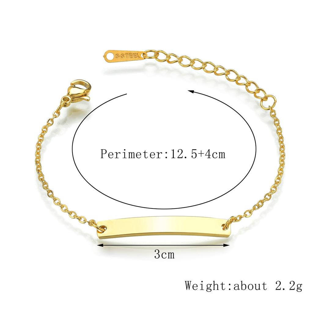 Atoztide Custom Baby Name Bar Nameplate Bracelet For Stainless Steel Women Kids Adjustable Link Chain Personalized Jewelry Gift