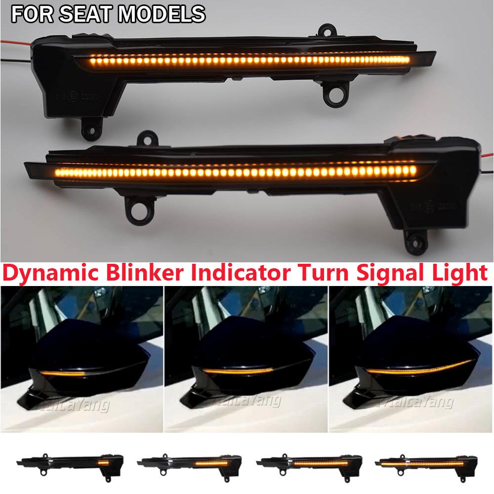 2 szt. Dynamiczne LEDowe Kierunkowskazy Sekwencyjne Wskaźniki do Seat Ateca Cupra 5D 2016 2017 2018-2021 FR Xcellence