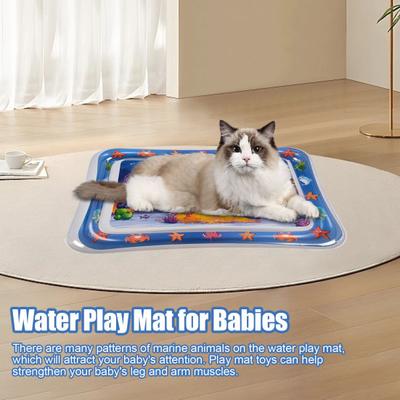 Podložka na hraní Water Sensory Interactive Cat Toys Samohrací podložka se vzory mořských zvířat Nafukovací