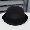 Curled knitted bucket hat women's spring summer breathable sunshade basin hat travel versatile cotton and linen top hat