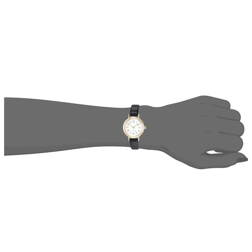Fieldwork Pluie Small Analog Watch, Waterproof, Leather Strap, ST246Z-4, Women's, Black