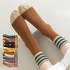 Women's Winter Fleece, Thickened Towel Socks, Striped Warm Winter Long Socks, Autumn and Winter Mid-calf Socks