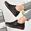 Breathable Slip-On Loafers for Men Comfortable Outdoor Sneakers Lightweight Non-Slip Flats Men's Leather Casual Walking Shoes