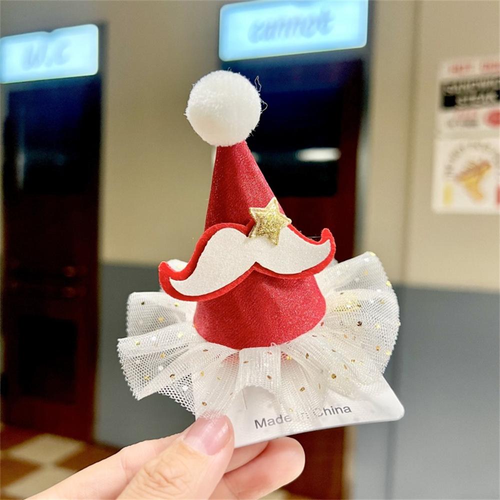 Barrettes Gift Packaging Hair Grips Party Hair Accessories Santa Hat Design Hair Clips For Special Occasions Children’S Gifts
