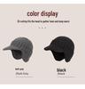 Warm Wool Beanie with Fleece Lining - Thick, Cold-Proof, Short Brim, Ear Protection Winter Hat for Cycling