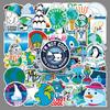 50 Global Warming Graffiti Stickers: Cartoon Eco Warning for DIY Water Bottles & Luggage