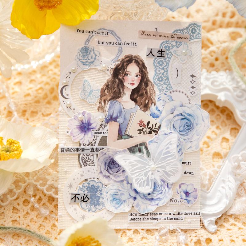 Journal GO 10pcs Beautiful Girls Sticker Decor Photo Album DIY Scrapbooking Collage Stationery Aesthetics Craft Girl Decals