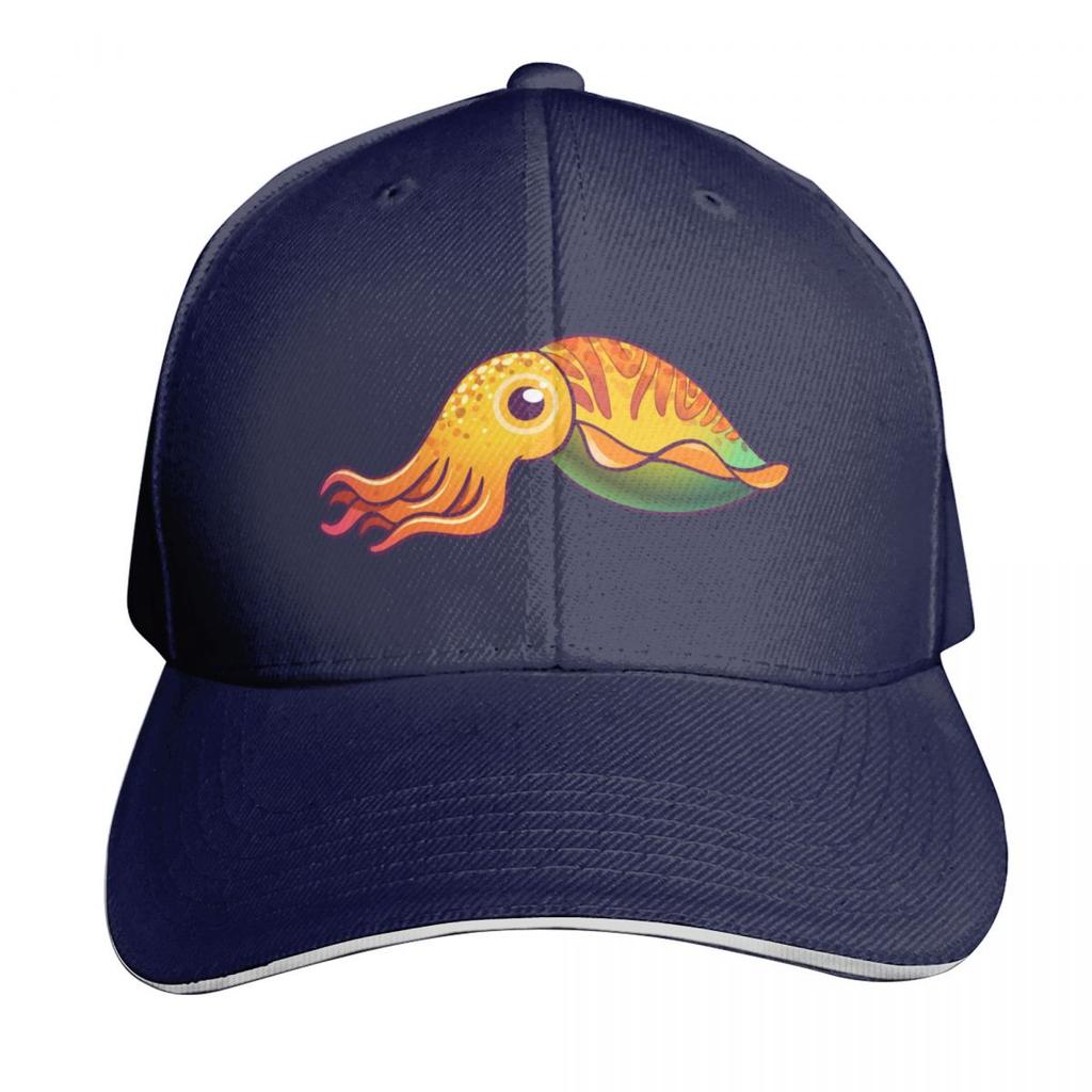 Cute Cuttlefish Fantasy Cartoon Character Design Baseball Cap Beach Bag Birthday Golf F Women Unisexs