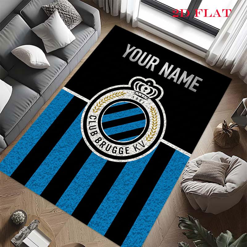 Custom Club Brugge Carpet Rug for Living Room Bedroom Home Sofa Decoration,Kids play Nonslip Floor Mat