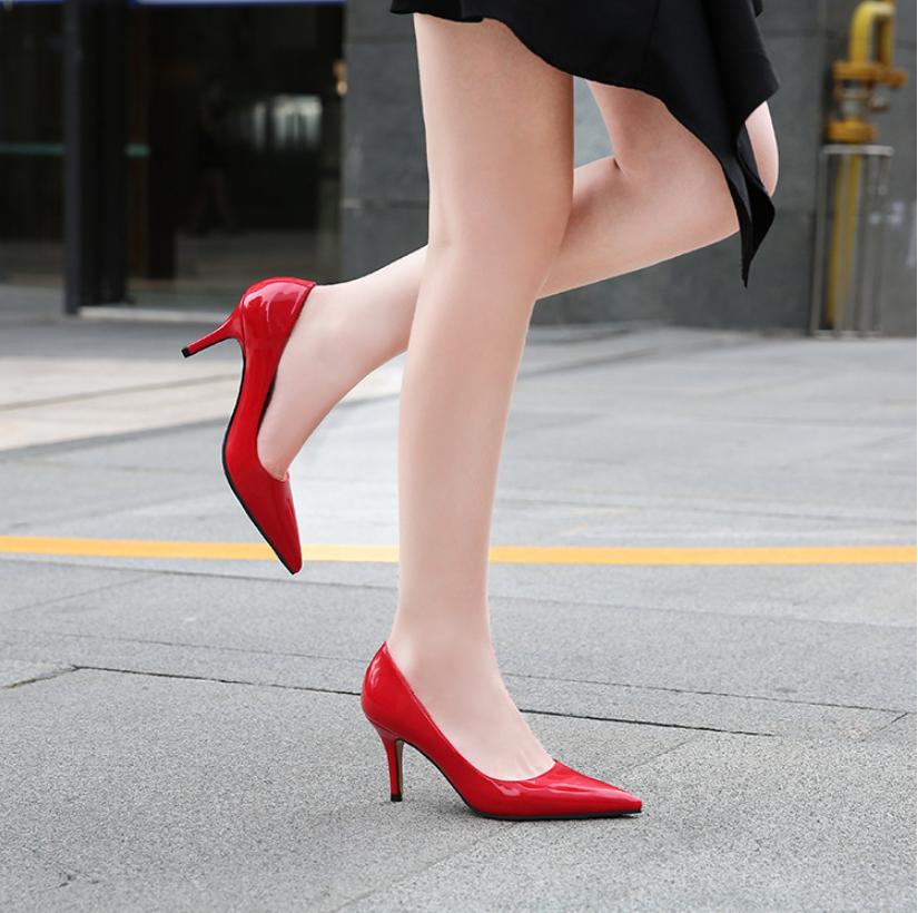 7,5 cm Didelio dydžio 46 nauji vyriški ir moteriški aukštakulniai, moteriški aukštakulniai su sekliu priekiu, unisex batai