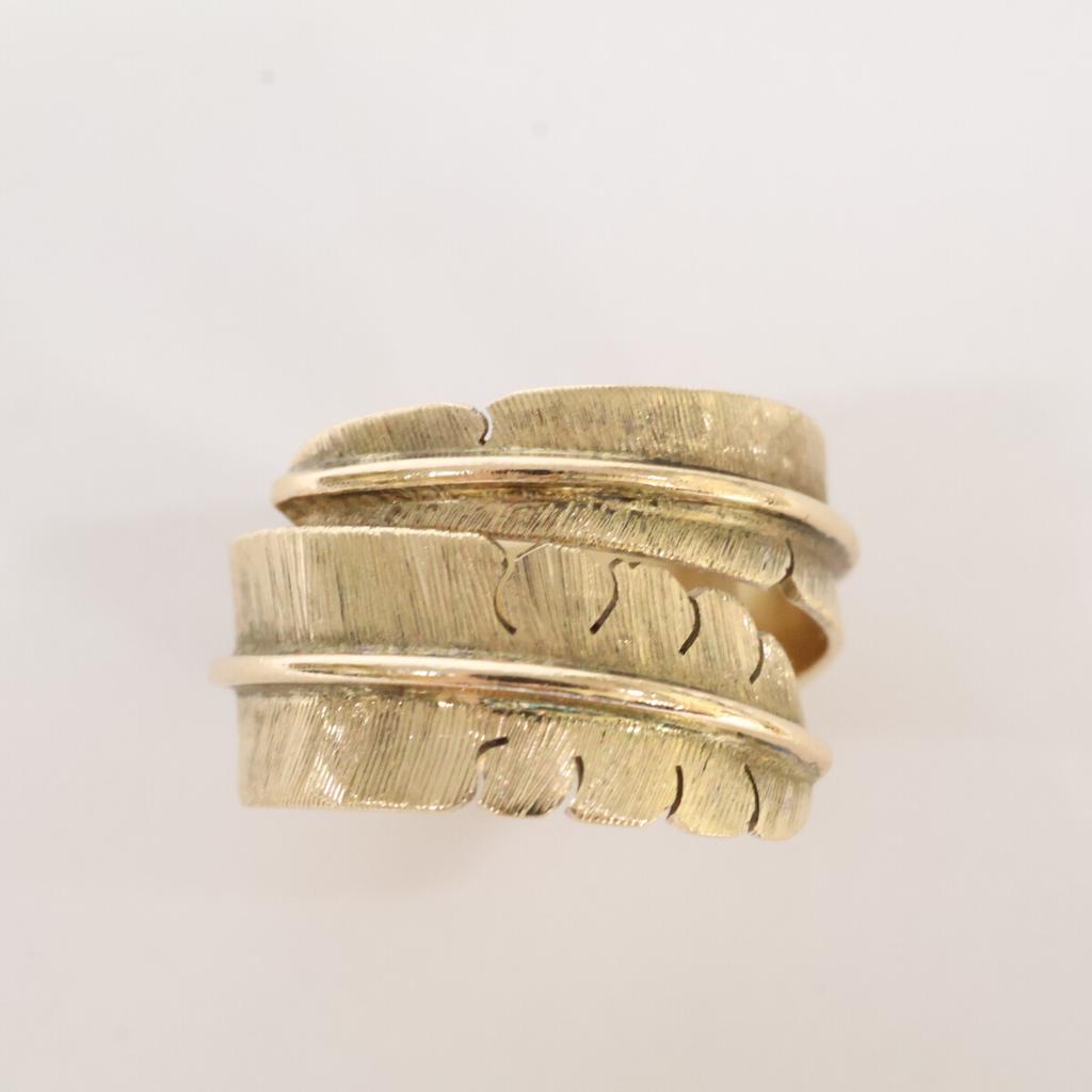 Michael Kirk 14K Feather Ring Ring Yellow GoldUsed