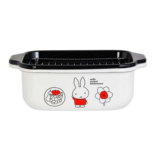 GoodPlus+ Emile Miffy Enamel Deep Fryer (1.8L) - Acid and Alkaline Resistant, Odor-Resistant, Induction Compatible, Dick Bruna