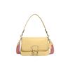 Tabby 26 Solid Color Leather Color Block Top Handle Flap Bag Women Handbags Cream-Yellow C9804-B4VN