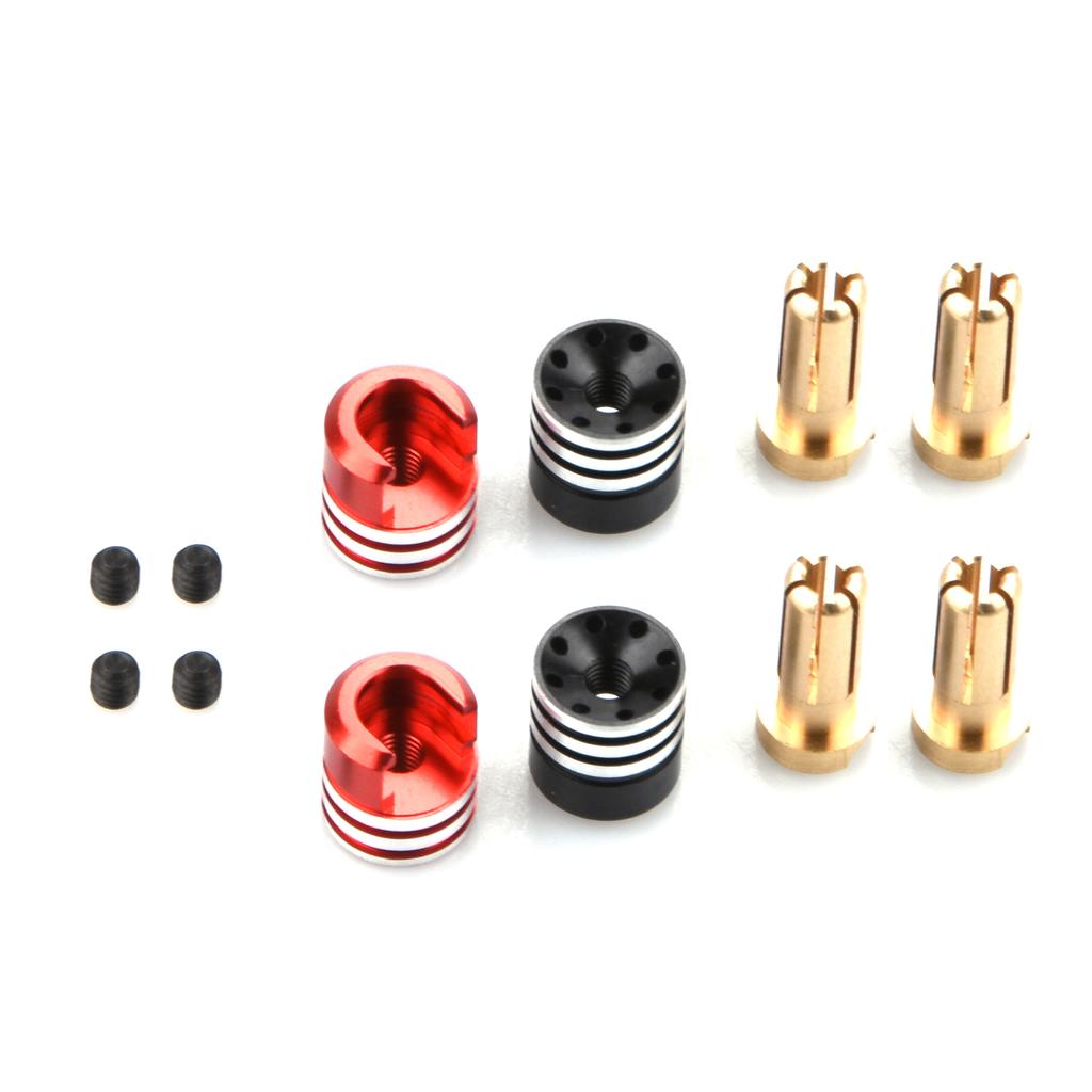 4Pcs/Set Battery Heatsink Bullet Plugs & Grips Kit 5.0mm For 1/10 Off-Road Truck RC Car Accessories Upgrade Part New
