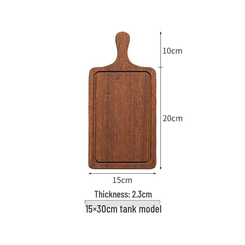 ZISIZ Sapele Wooden Serving Tray with Handle