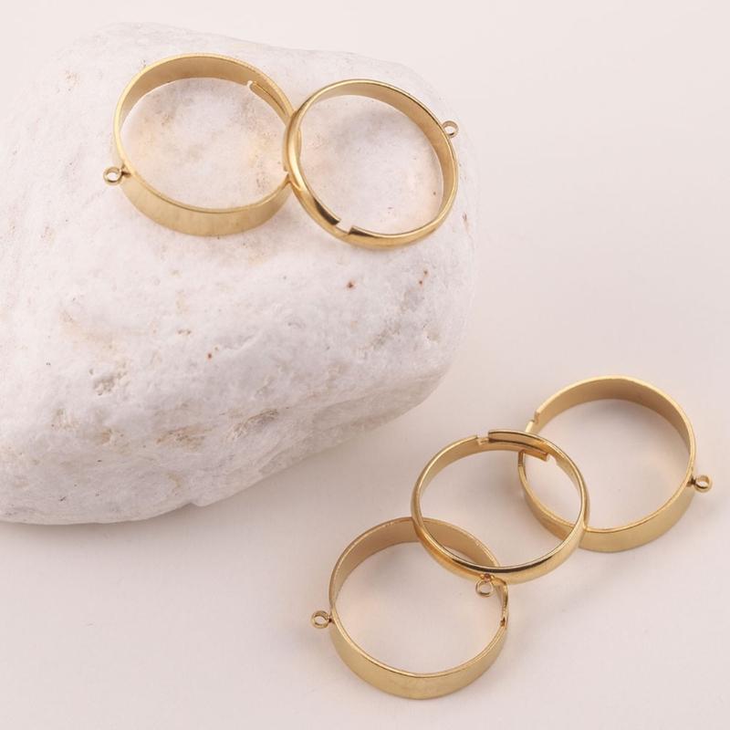 10 Stück Edelstahl Ringrohlinge Offen Verstellbare Fingerringe DIY Schmuckherstellung Rohlinge für Bastler Handgemachtes Geschenk