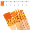 6Pcs Portable Watercolor Brushes Wooden Handle Paint Brush Oil Acrylic Painting