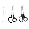 Long Handle Toenail Scissors Stainless Steel Bandage Scissors with Nail Lifters for Salon Home Use