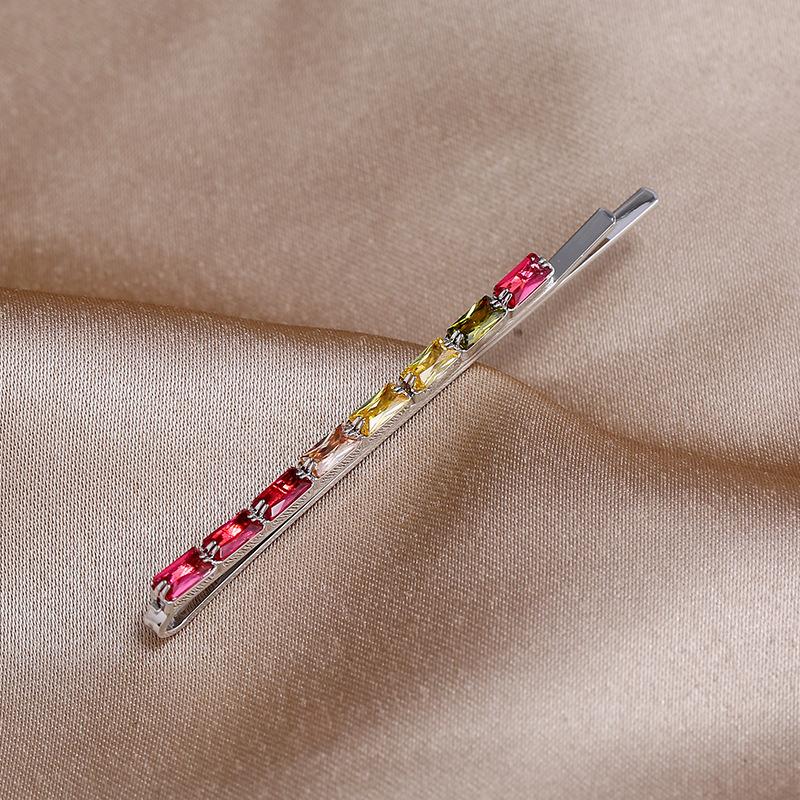 

Shiny zircon exquisite hairpin bow super fairy lady one-word clip simple temperament hairpin top clip hair accessories