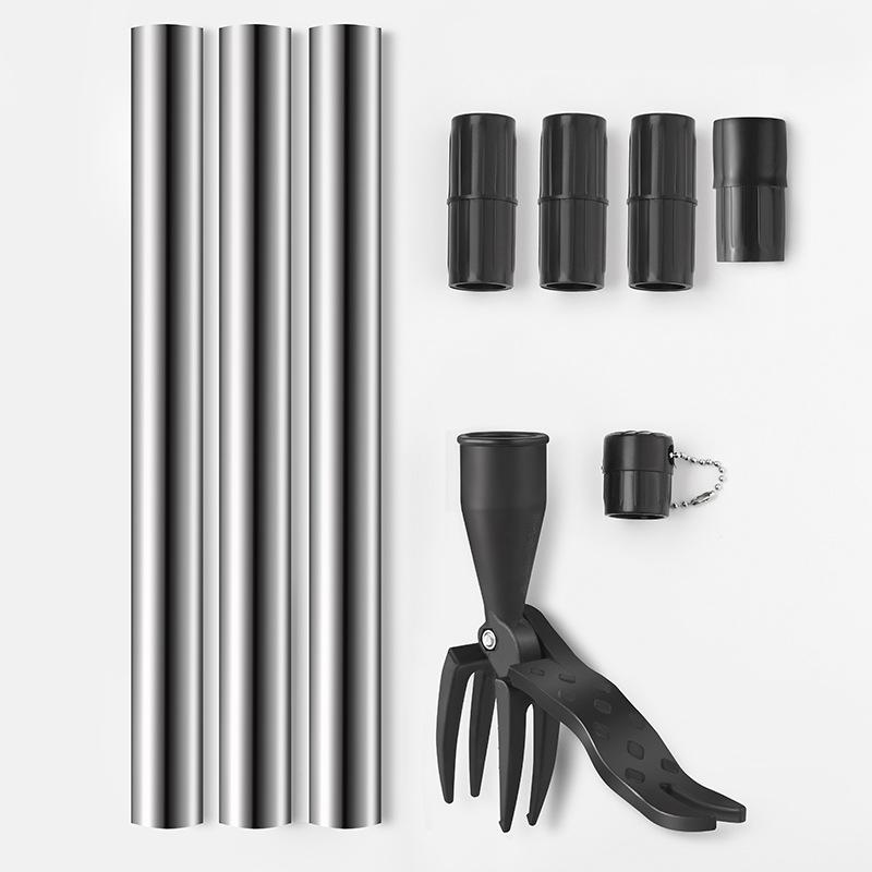 Heavy-Duty Aluminum Garden Weeding Tool with 4-Claw Steel for Root Removal