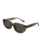 MAISON MASTER James Oval Sunglasses (Uv Protection) Coffee-Green