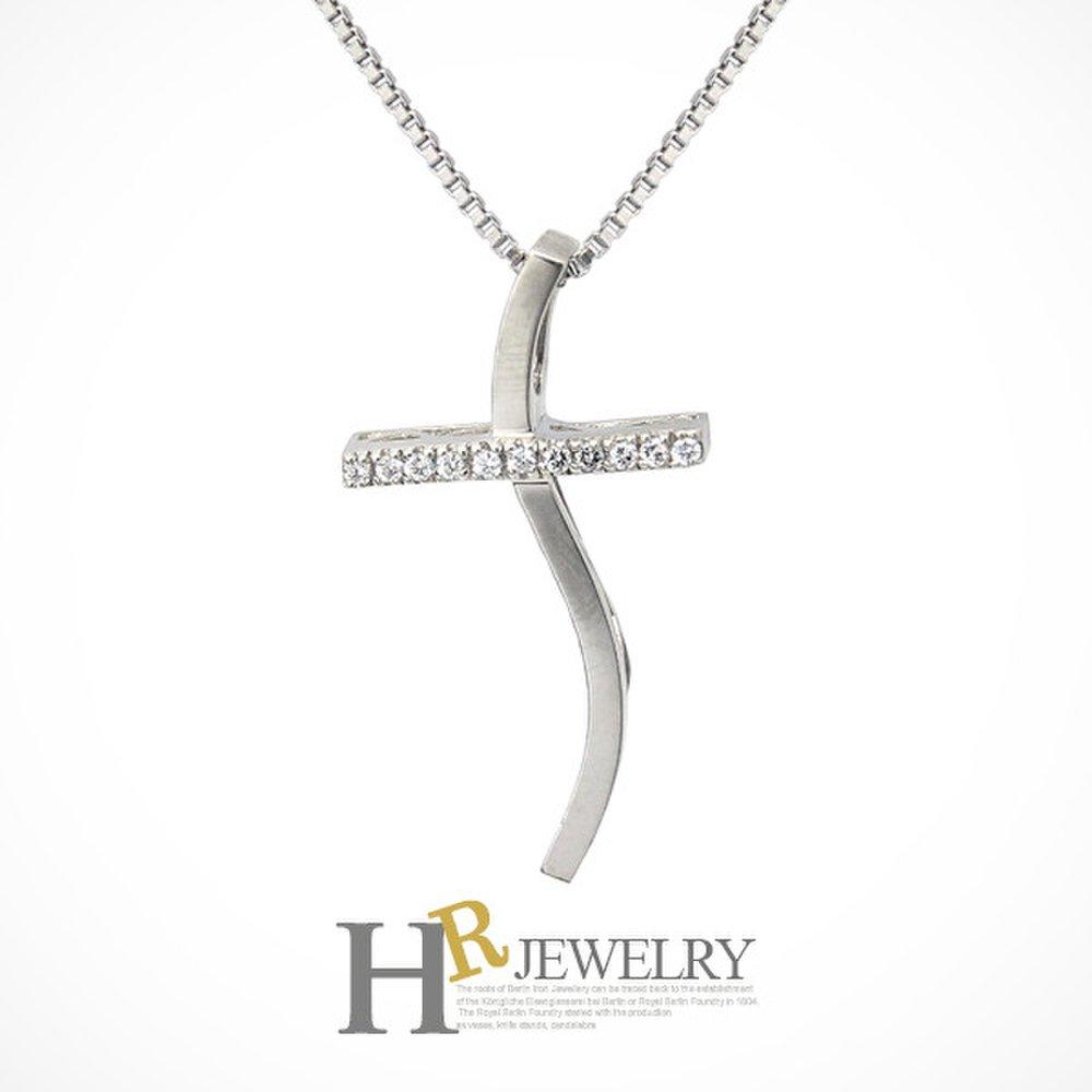 (92.5% pure silver) Stylish and pretty (Hr) silver choice cross necklace