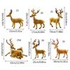N80B for Creative Christmas Elk Ornament Simulation Winter Elk Figurine Crafts Decor for Home Restaurant Bar Table Decoration