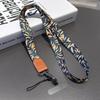 Retro Pattern Crossbody Cell Phone Lanyard Adjustable Hanging Neck Mobile Phone Strap Lanyard Pendant With Universal Card Gasket