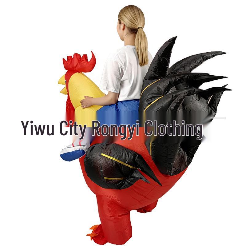 Inflatable Rooster Mascot Costume for Halloween or Festival 