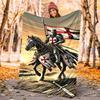 Koc flanelowy Rycerz Templariusz Miękki Koc na każdą porę roku, Wzór na Kemping, Podróż Samochodem, Wędrówki, Kanapę, Łóżko, Biuro Idealny Prezent na Imprezy