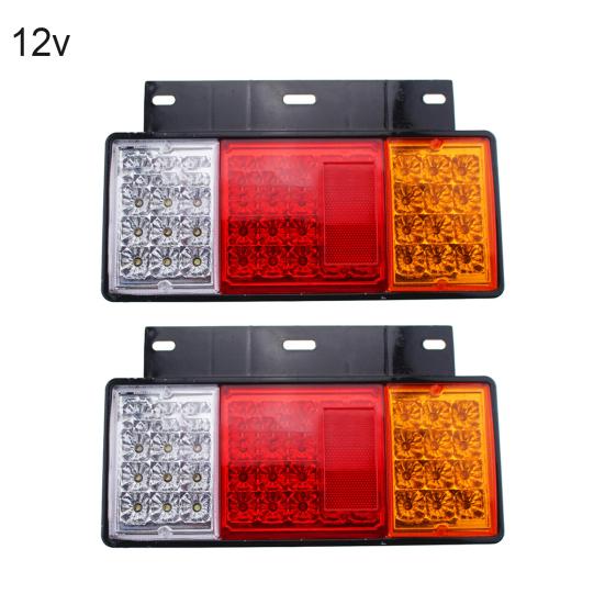 2Pcs 12V/24V Waterproof LED Universal Truck Camper Tail Lights Turn Signal Lamp