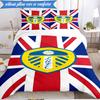 3PCS Leeds Crest Design Printed Soft Bedding Set,Including 1pc Duvet Cover And 2pcs Pillowcases Perfect for Bedroom, Dormitory, Fan gift